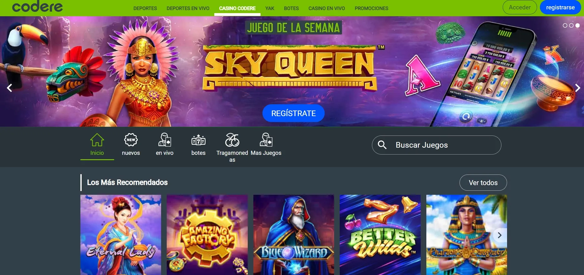 codere casino online