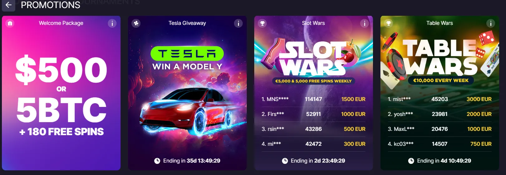 promociones de casino