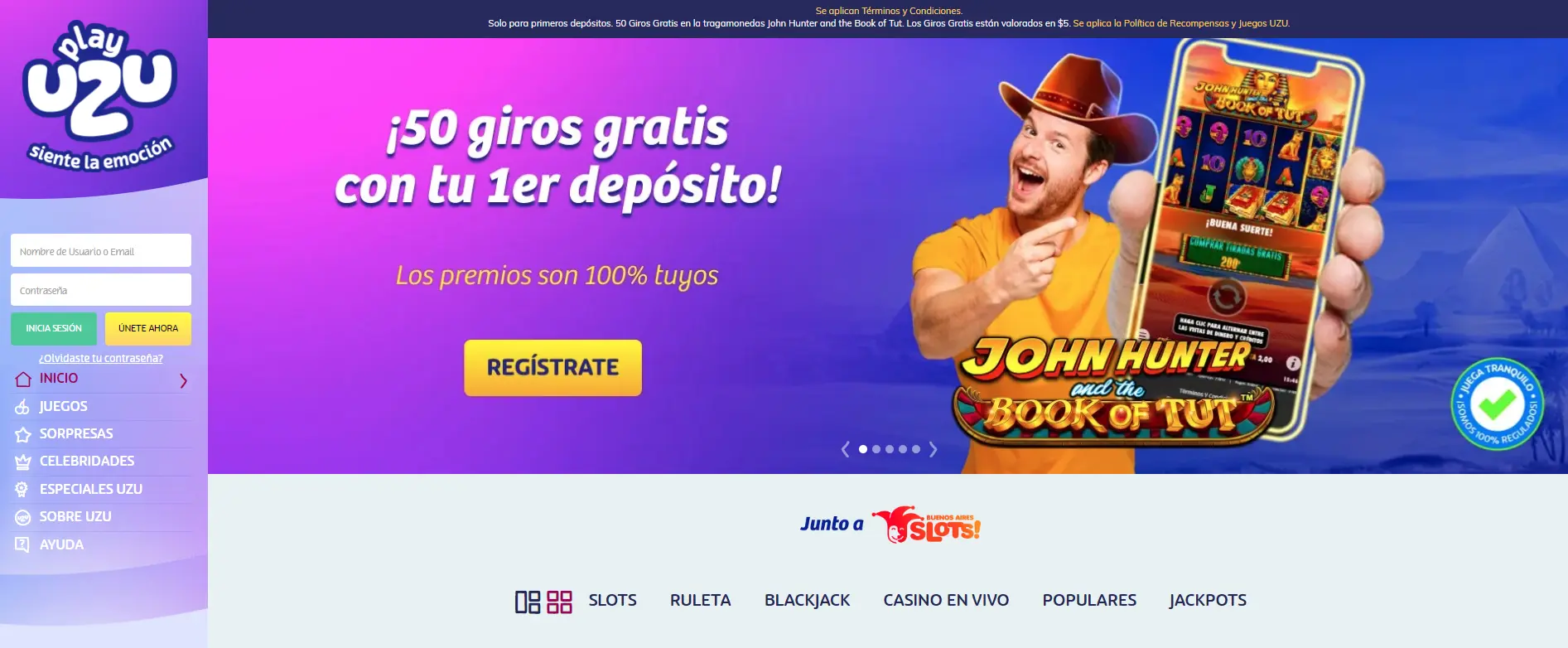 App de Playuzu casino