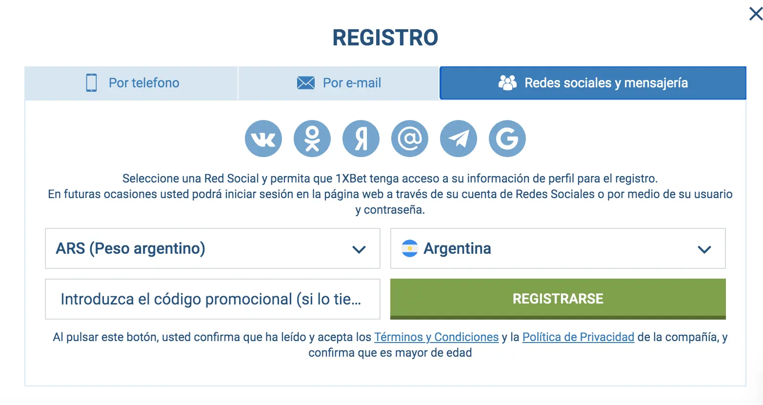 Registro redes