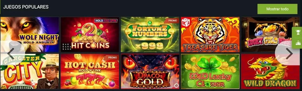 Juegos casino de 1xBet